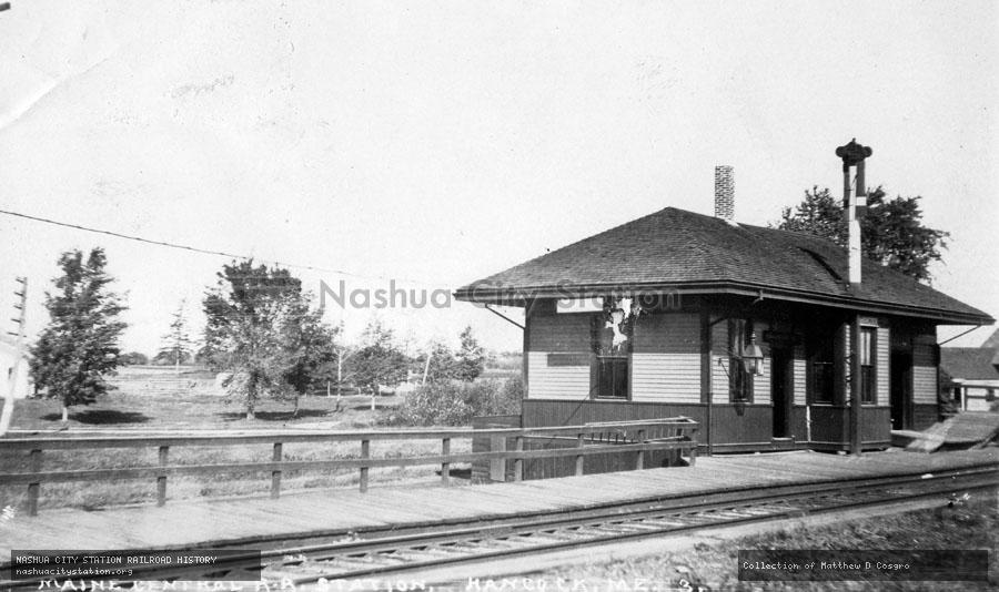 Postcard: Maine Central Railroad Station, Hancock, Maine